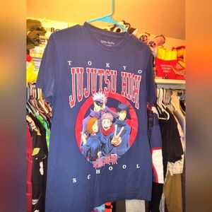 Ripple Junction Tokyo Jujutsu High Mens Shirt  T-Shirt - Navy Kaisen